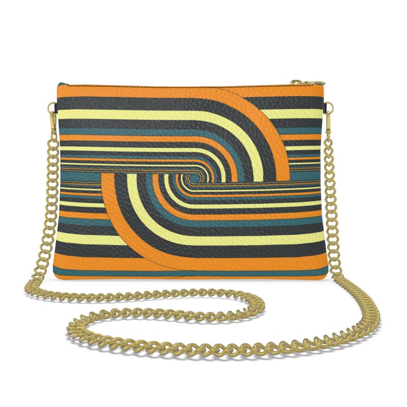 Disco Bag With Chain  in Link Orange