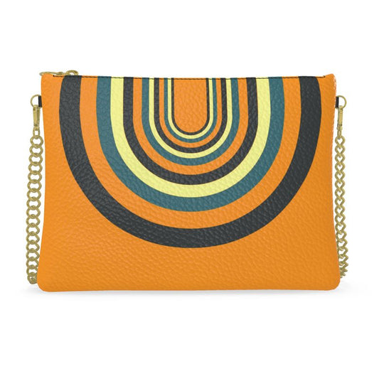 Disco Bag With Chain in Arch Orange