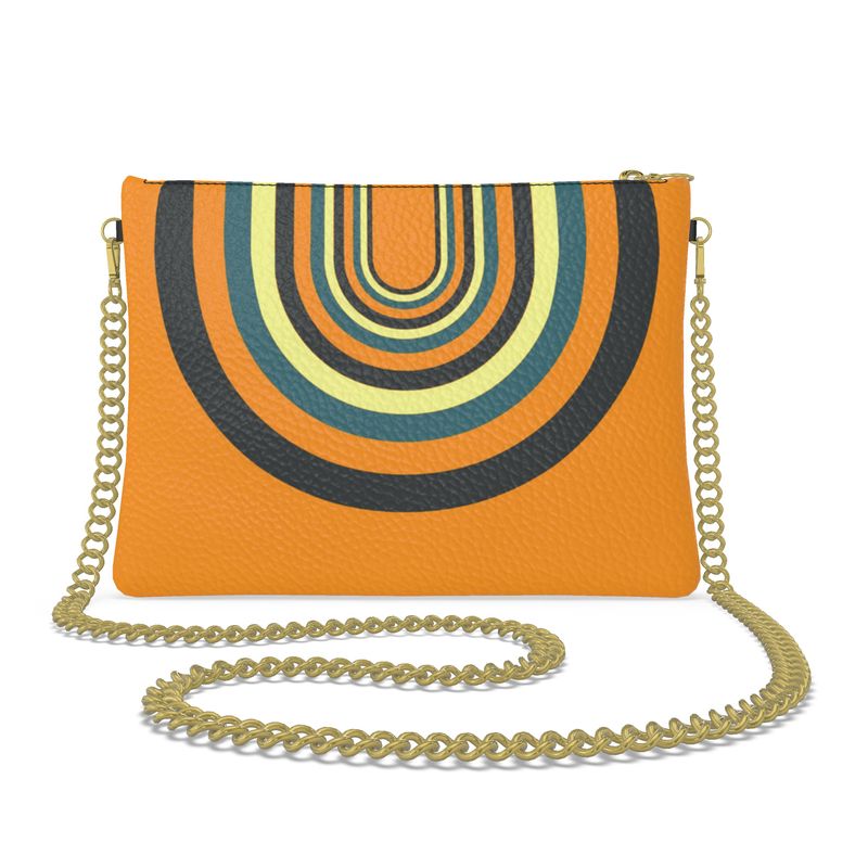 Disco Bag With Chain in Arch Orange
