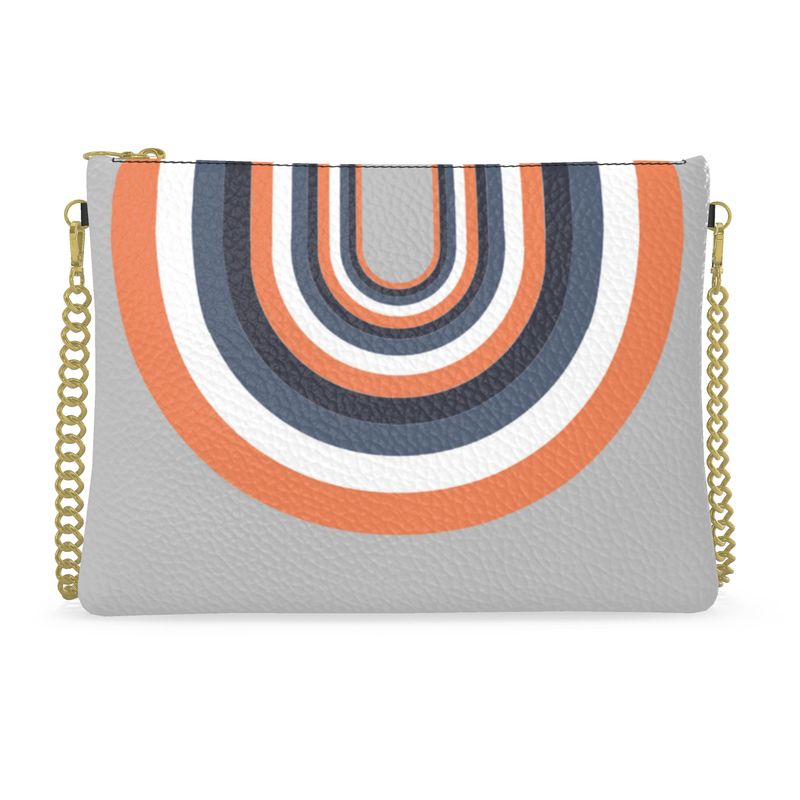 Disco Bag With Chain in Arch Gray Coral