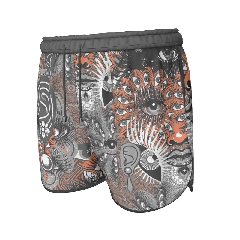 Running Shorts in Omniscient Gray Coral