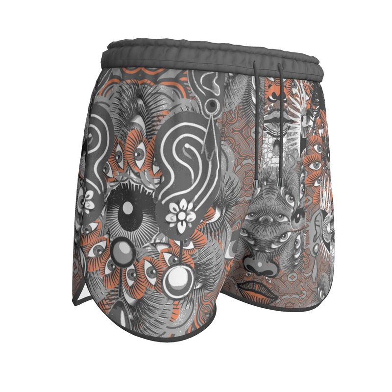 Running Shorts in Omniscient Gray Coral