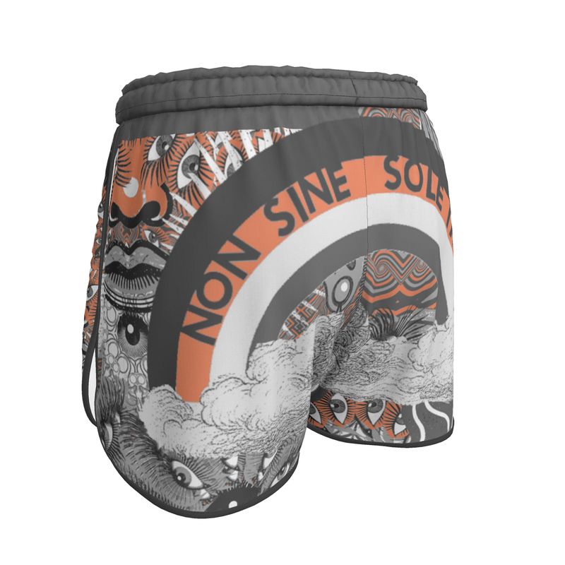Running Shorts in Omniscient Gray Coral