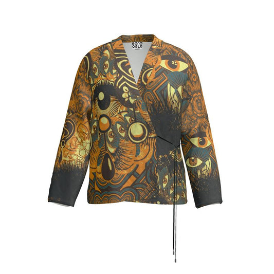 Wrap Blazer in Omniscient Orange