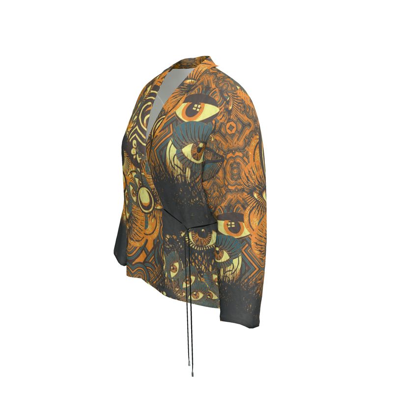 Wrap Blazer in Omniscient Orange