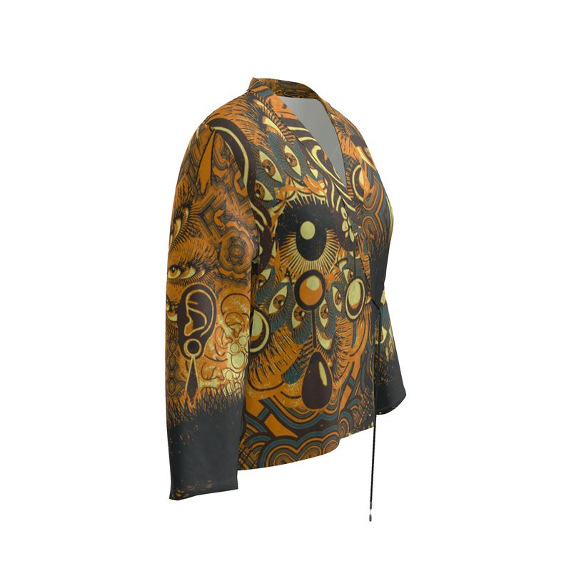 Wrap Blazer in Omniscient Orange