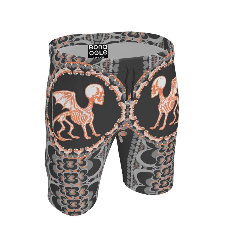 Roll Neck Co-ord Set in Bona Bones Gray Coral - Sweat Shorts in Bona Bones Gray Coral