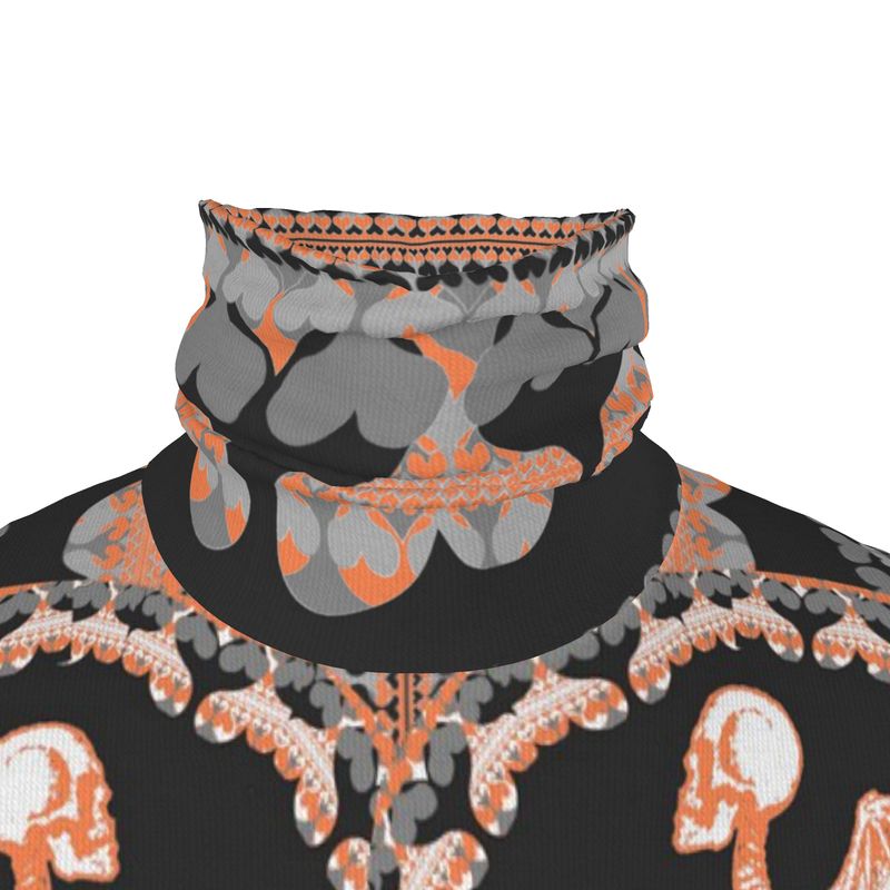 Slim Fit Roll Neck in Bona Bones Gray Coral