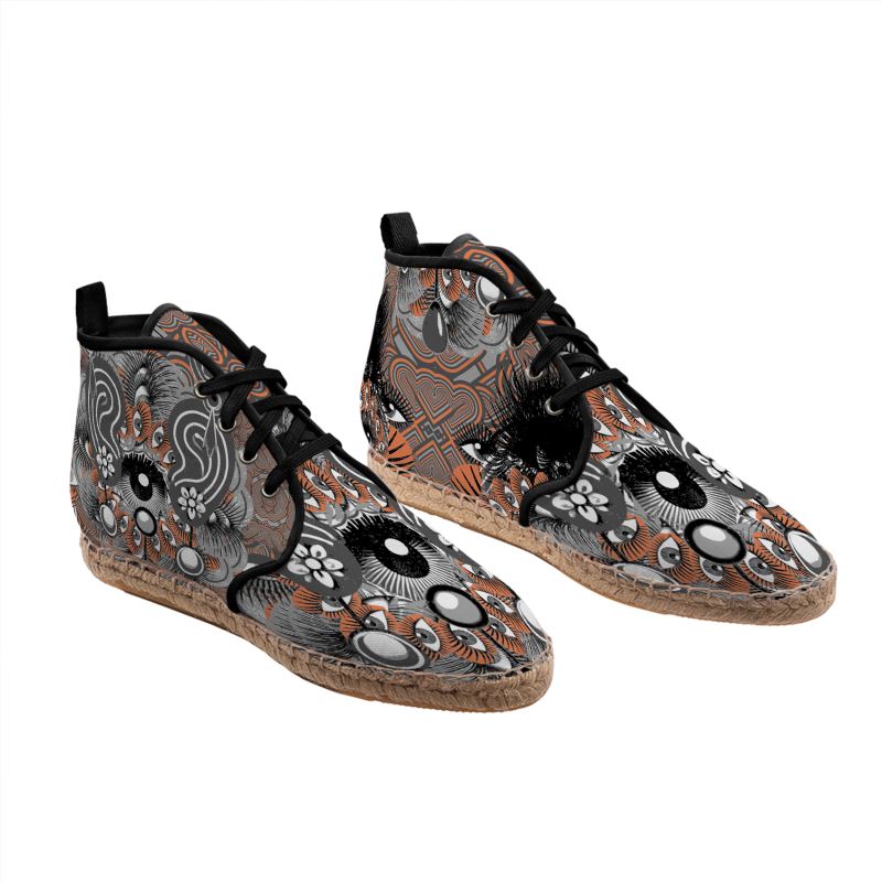 Hi Top Espadrilles in Omniscient  Gray Coral