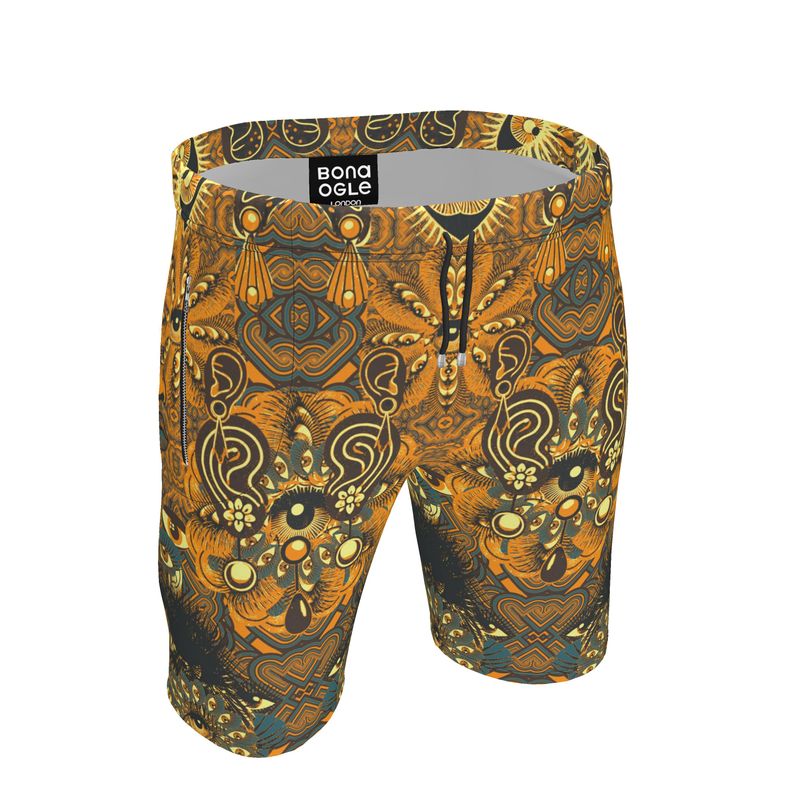 Roll Neck Co-ord Set in Omniscient Orange - Sweat Shorts in Omniscient Orange