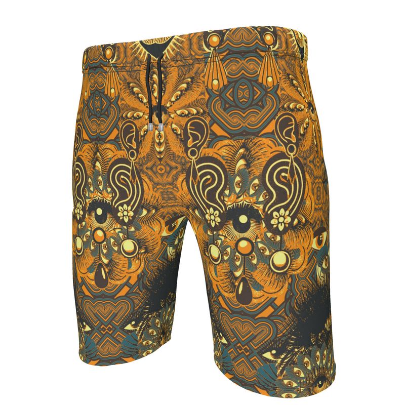 Roll Neck Co-ord Set in Omniscient Orange - Sweat Shorts in Omniscient Orange