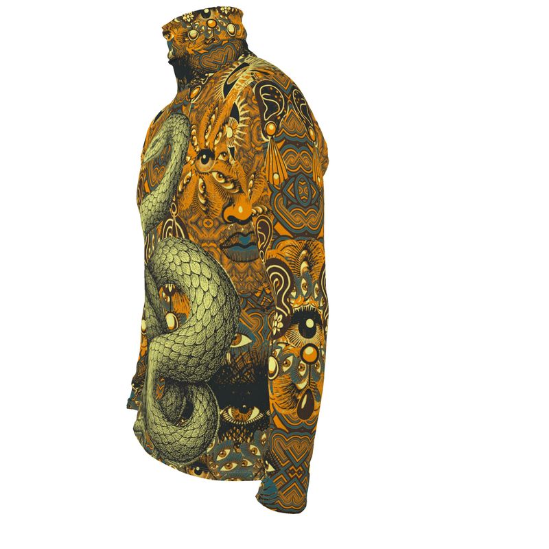 slim fit roll neck in omniscient orange