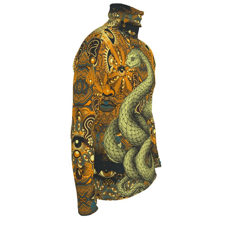 slim fit roll neck in omniscient orange