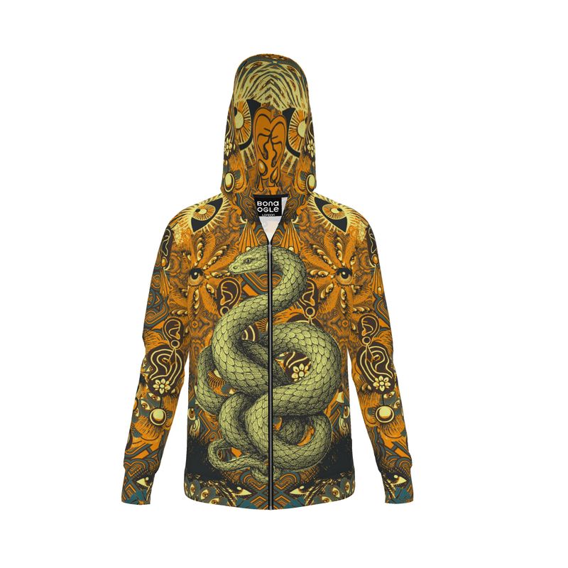Hoodie Jacket  With  Zip in  Omnisciernt Orange