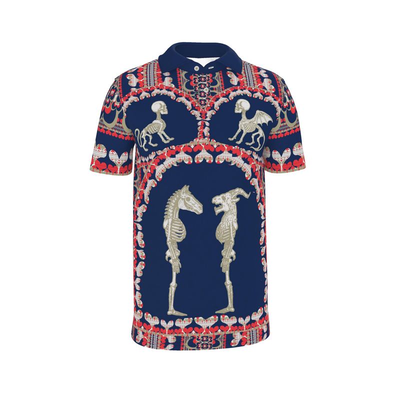 Three Piece Co-ord Set in Bona Bones Blue - Polo Shirt in Bona Bones Blue