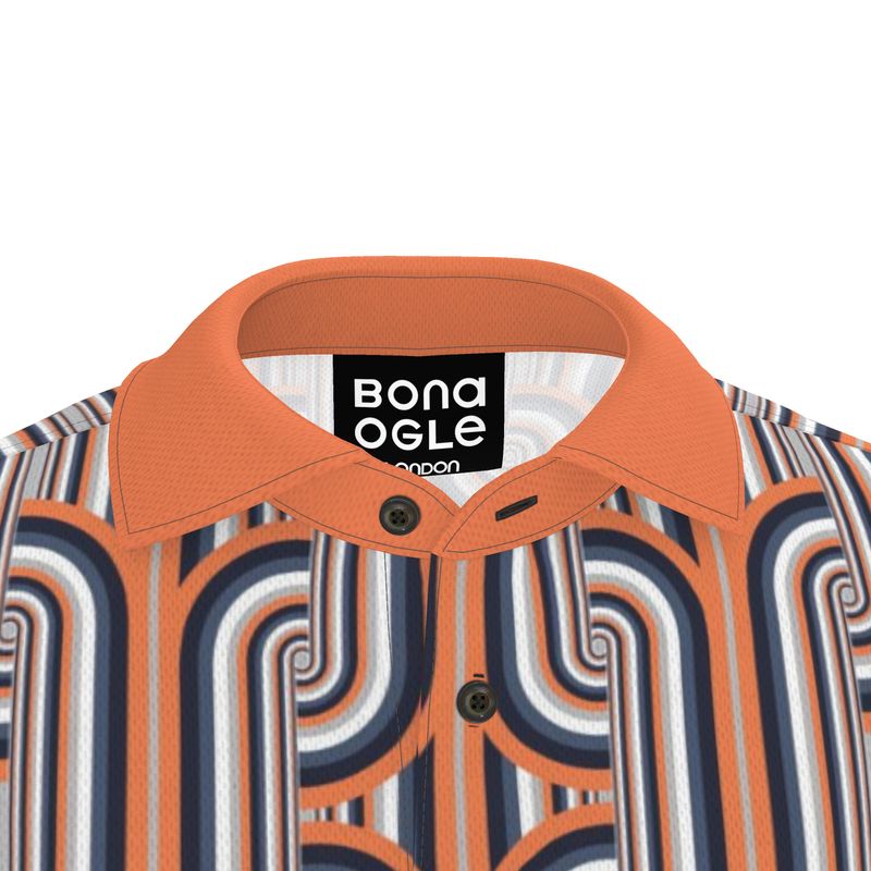 Polo Shirt in Gray Coral