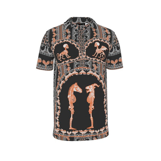 Polo Shirt in Bona Bones Gray Coral