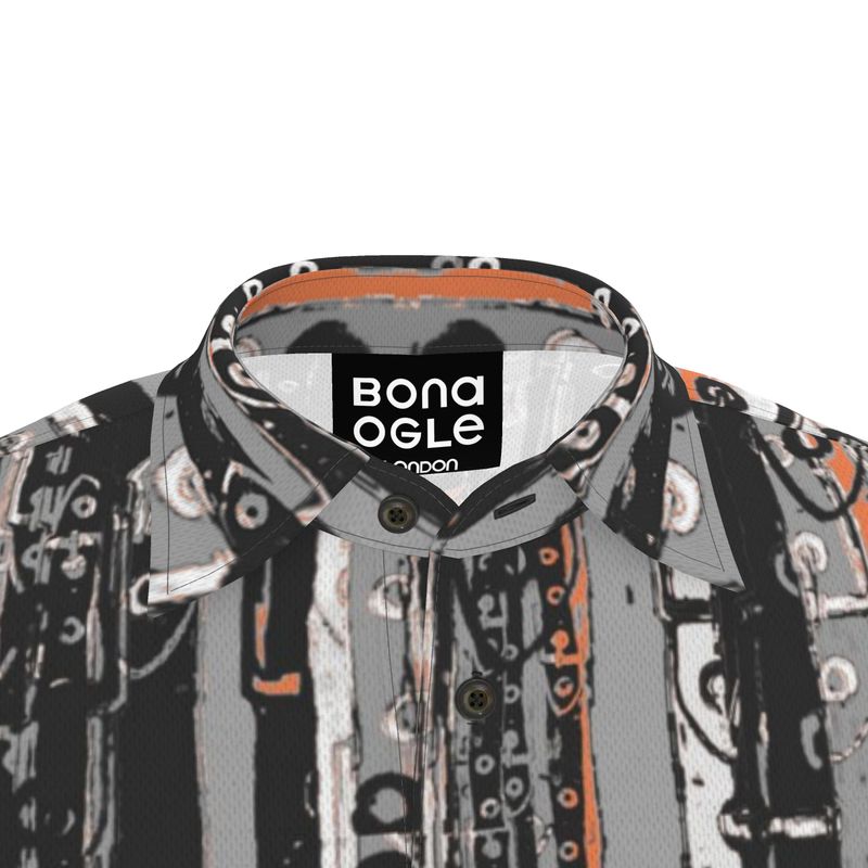 Polo Shirt in Belts Gray Coral
