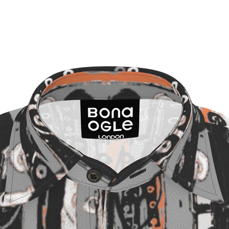 Polo Shirt in Belts Gray Coral