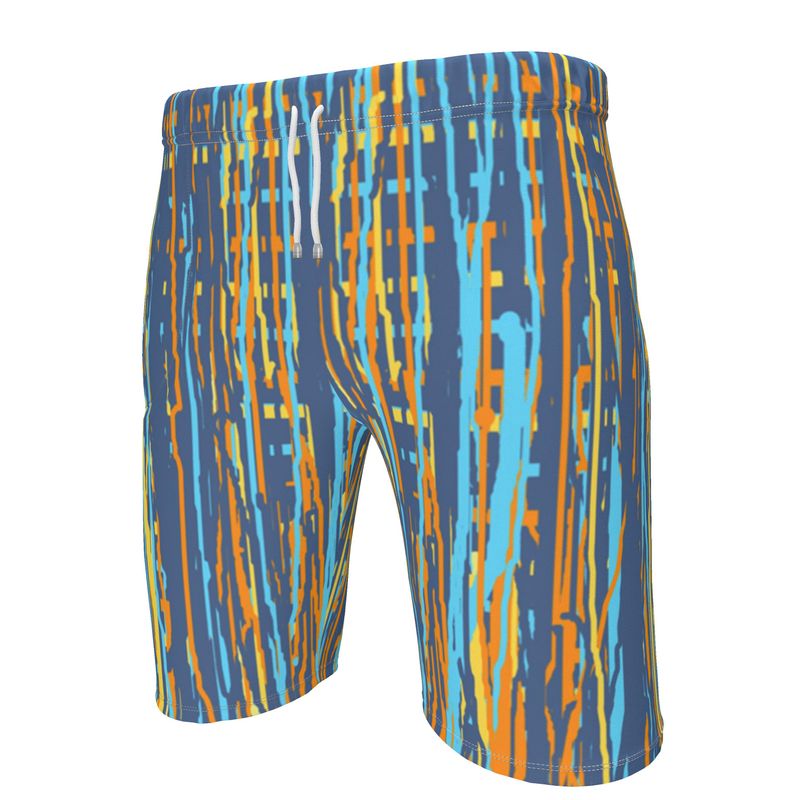 Three Piece Co-ord Set in Dripping Stripes Vivid - Sweat Shorts in Dripping Stripes Vivid