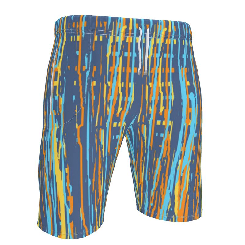 Sweat shorts in drpping stripes vivid