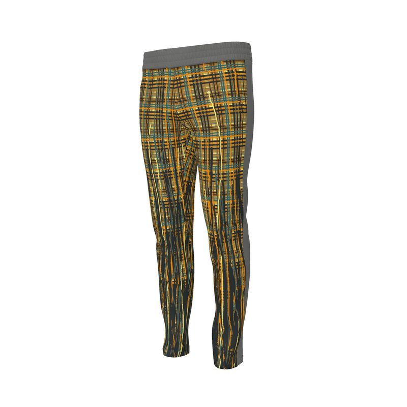 Tracksuit trousers in Dripping Plaid Orange - front