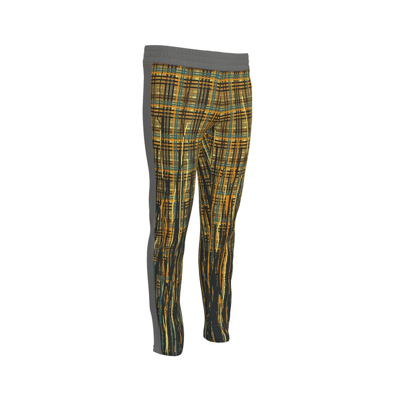 Tracksuit trousers in Dripping Plaid Orange - back