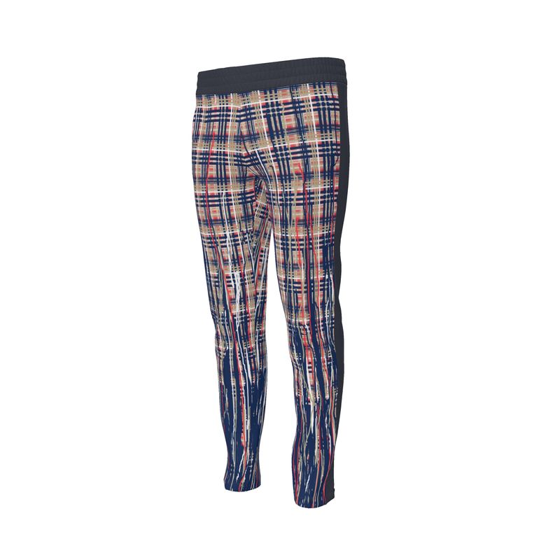 Tracksuit Trousers in Dripping Plaid Blue
