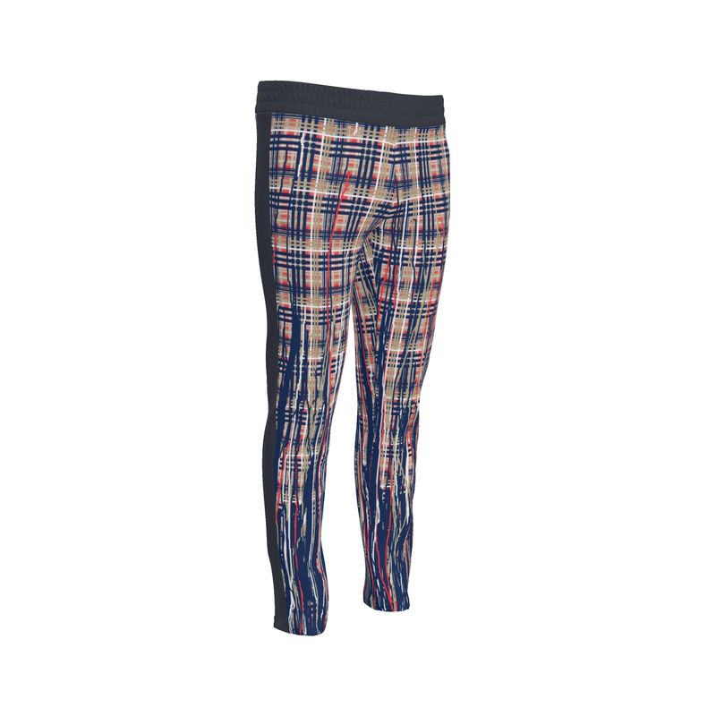 Tracksuit trousers in Dripping Plaid Blue - back