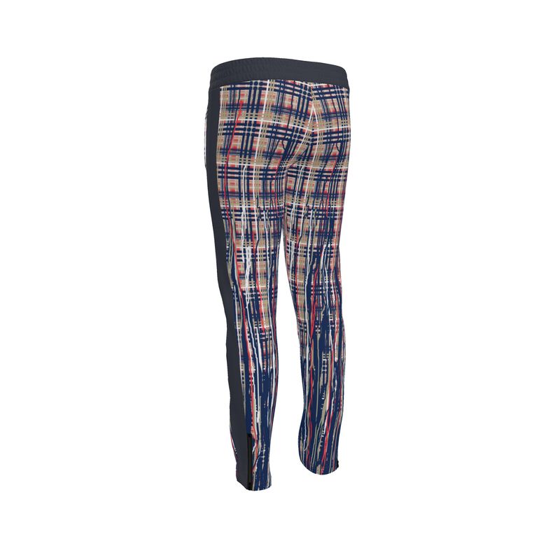 Tracksuit Trousers in Dripping Plaid Blue