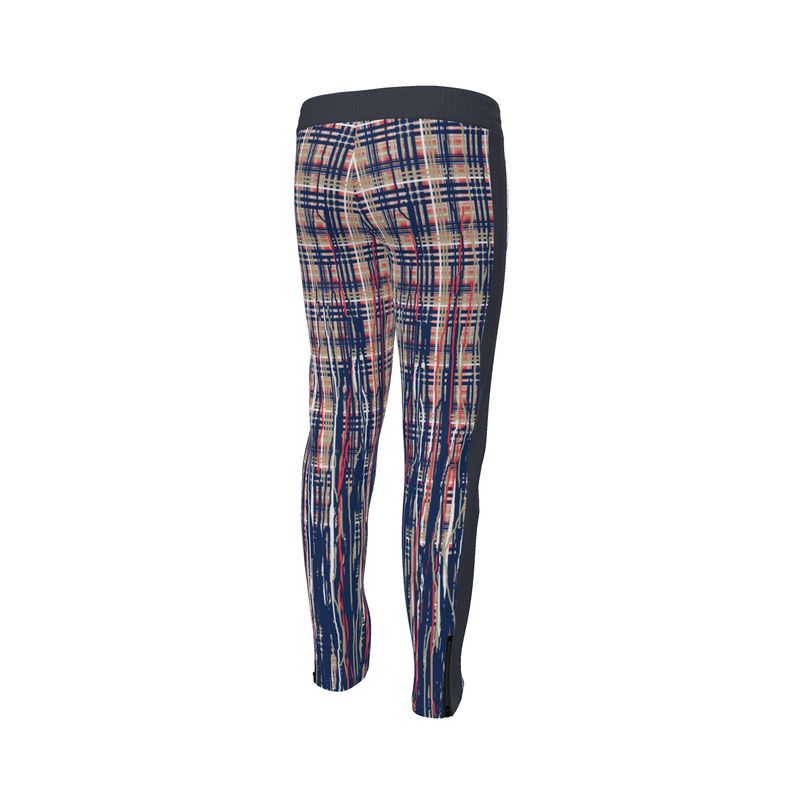 Tracksuit Trousers in Dripping Plaid Blue