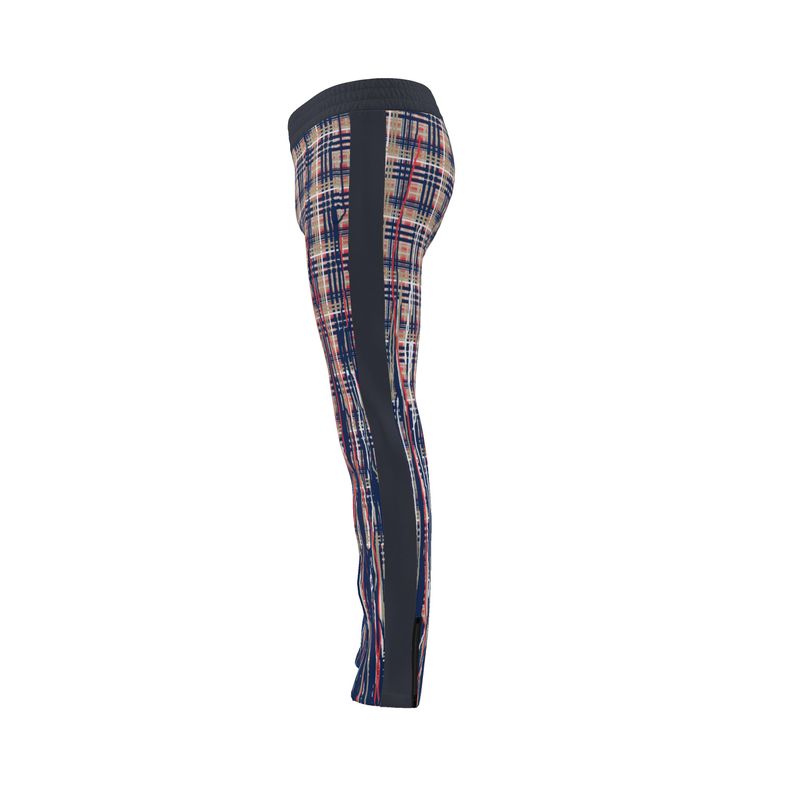 Tracksuit Trousers in Dripping Plaid Blue