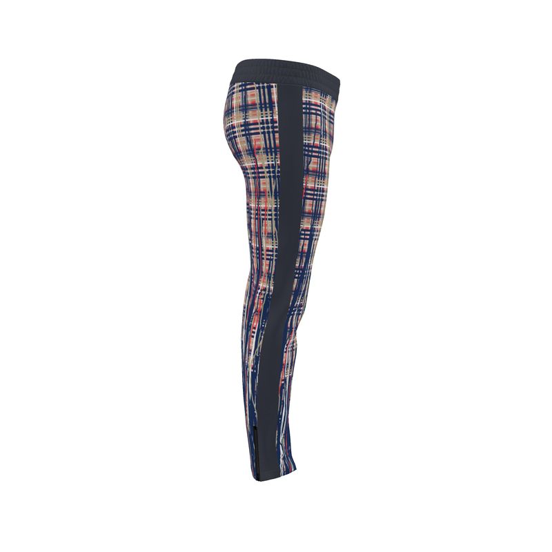 Tracksuit Trousers in Dripping Plaid Blue