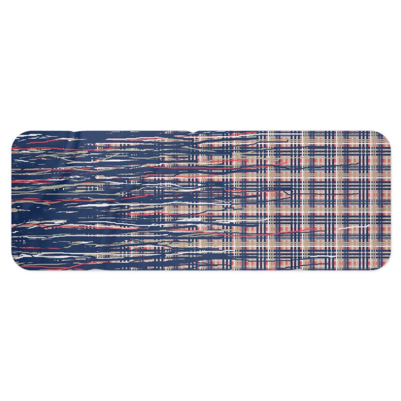 Blanket Scarf in Dripping Plaid Blue