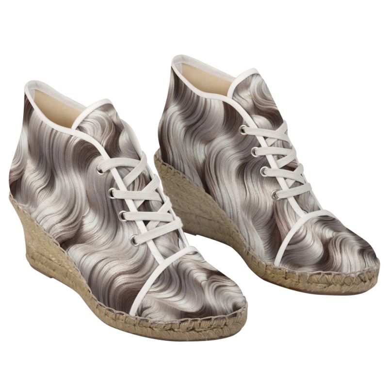 Wedge Espadrilles in Riah Platinum