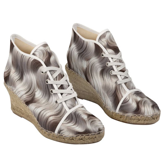 Wedge Espadrilles in Riah Platinum