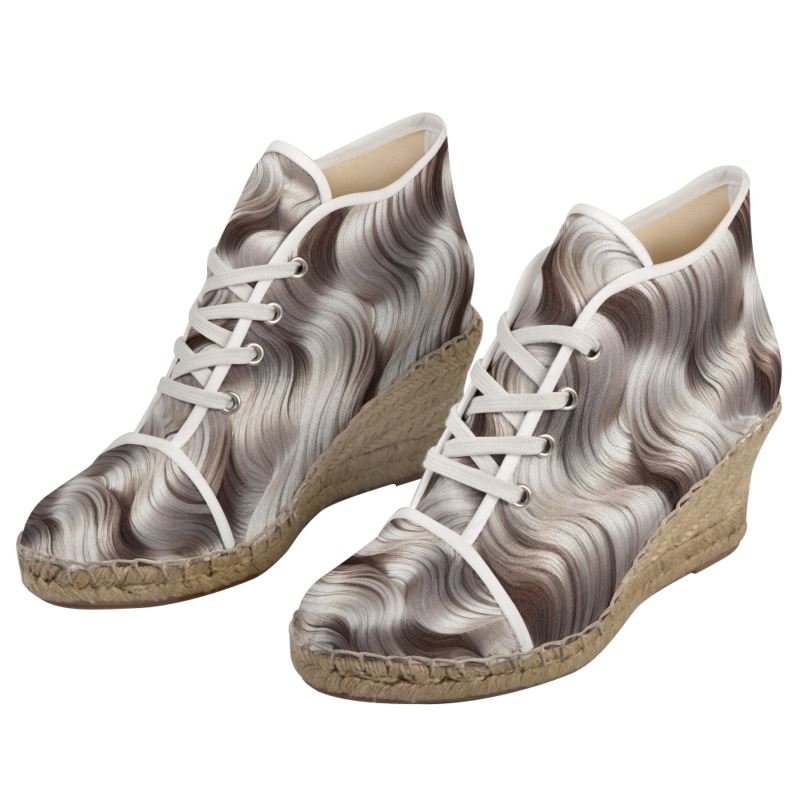 Wedge Espadrilles in Riah Platinum
