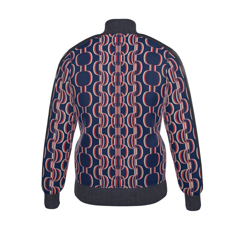 Tracksuit Jacket in Scallops 3d Blue