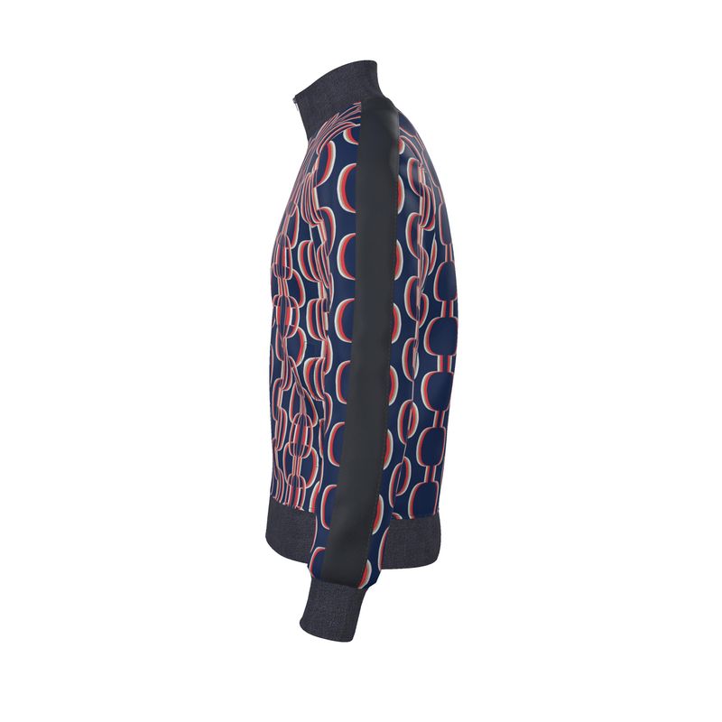 Tracksuit Jacket in Scallops 3d Blue