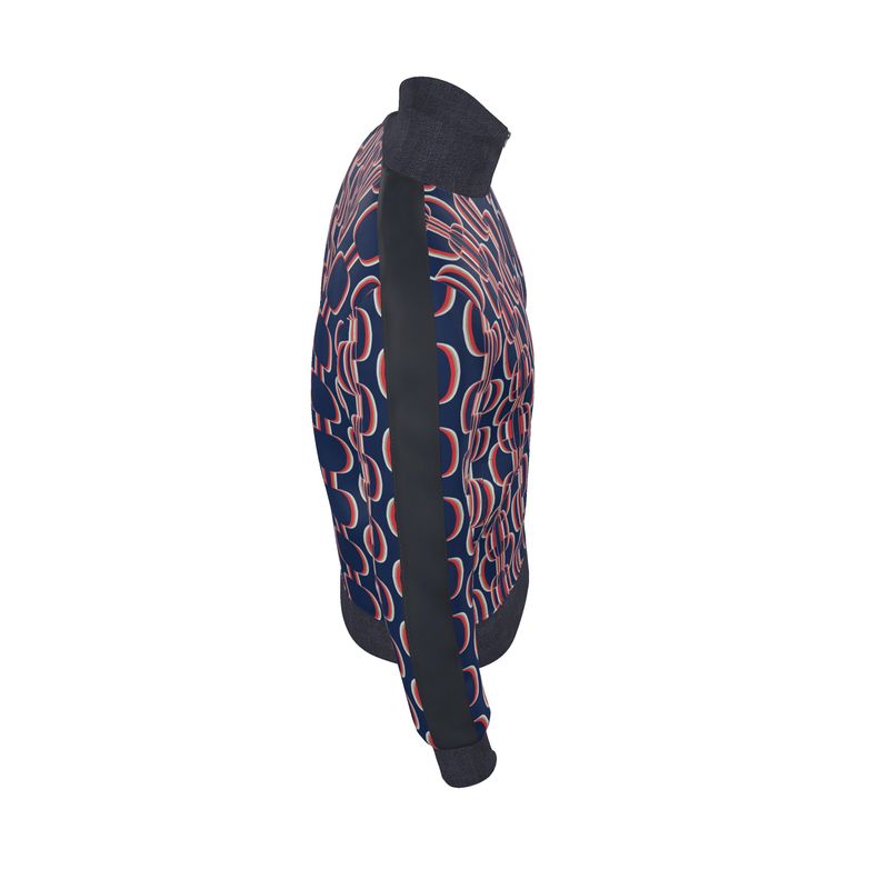 Tracksuit Jacket in Scallops 3d Blue