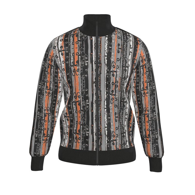 Tracksuit Jacket in Belts Gray Coral