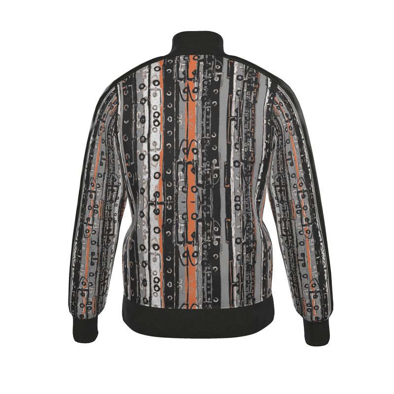 Tracksuit Jacket in Belts Gray Coral
