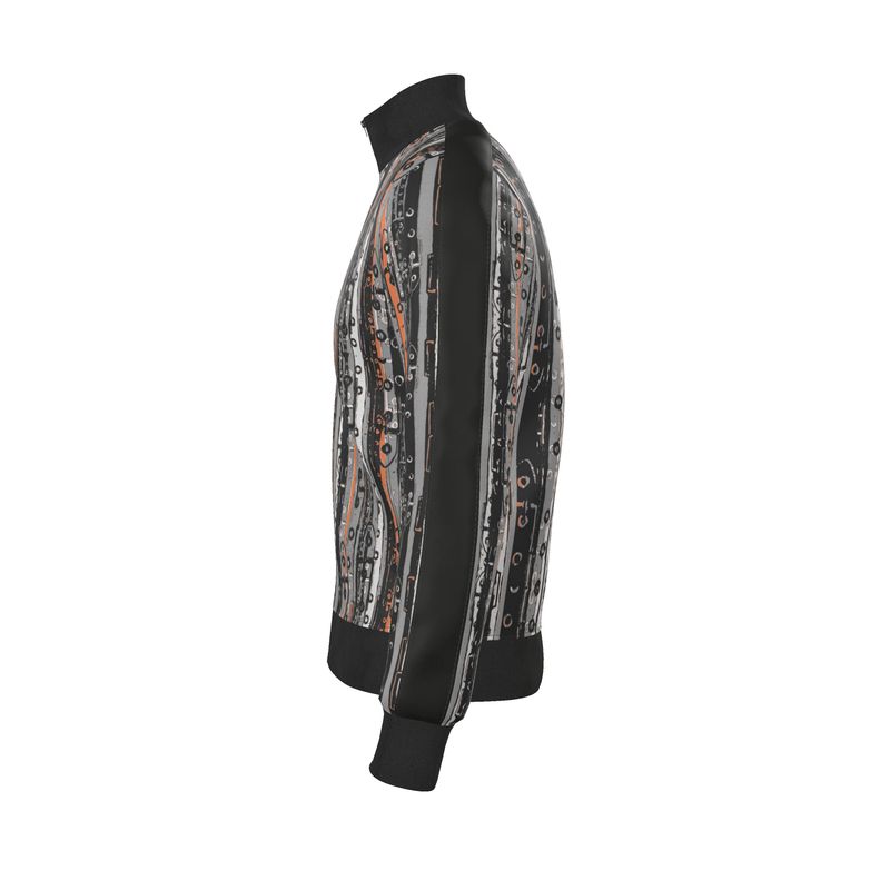 Tracksuit Jacket in Belts Gray Coral