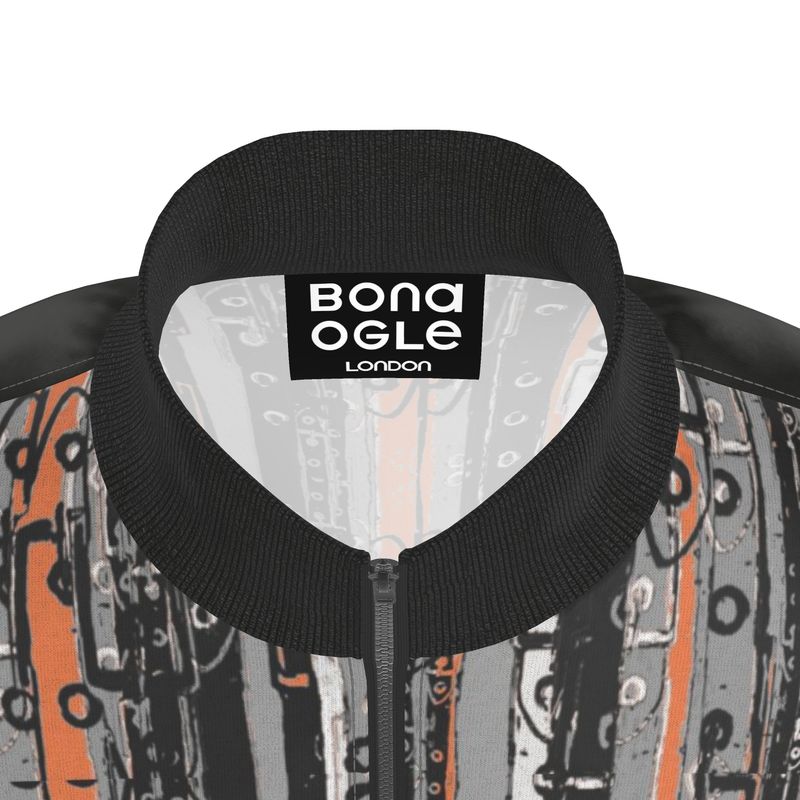 Tracksuit Jacket in Belts Gray Coral