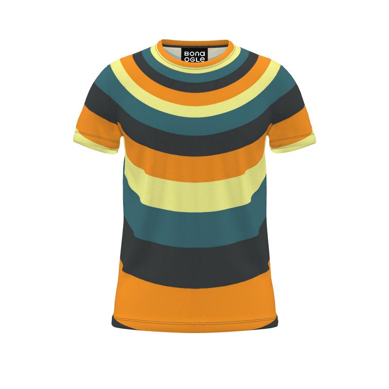 All Over Print T Shirt in Circles Orange
