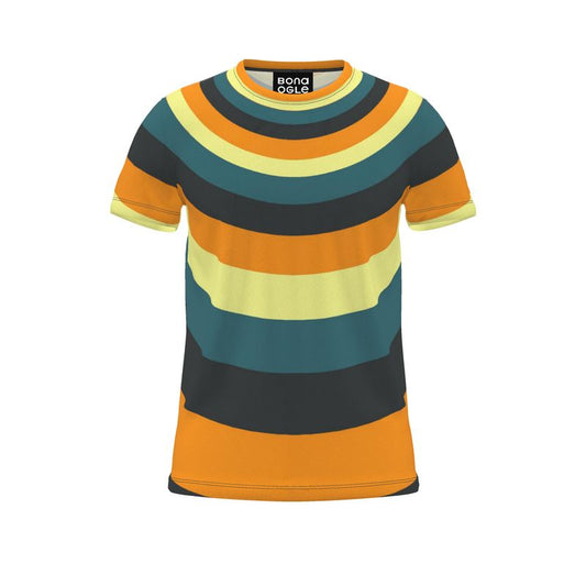 All Over Print T Shirt in Circles Orange