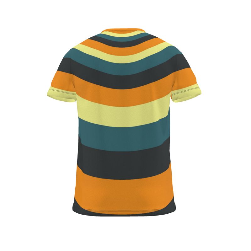 All Over Print T Shirt in Circles Orange