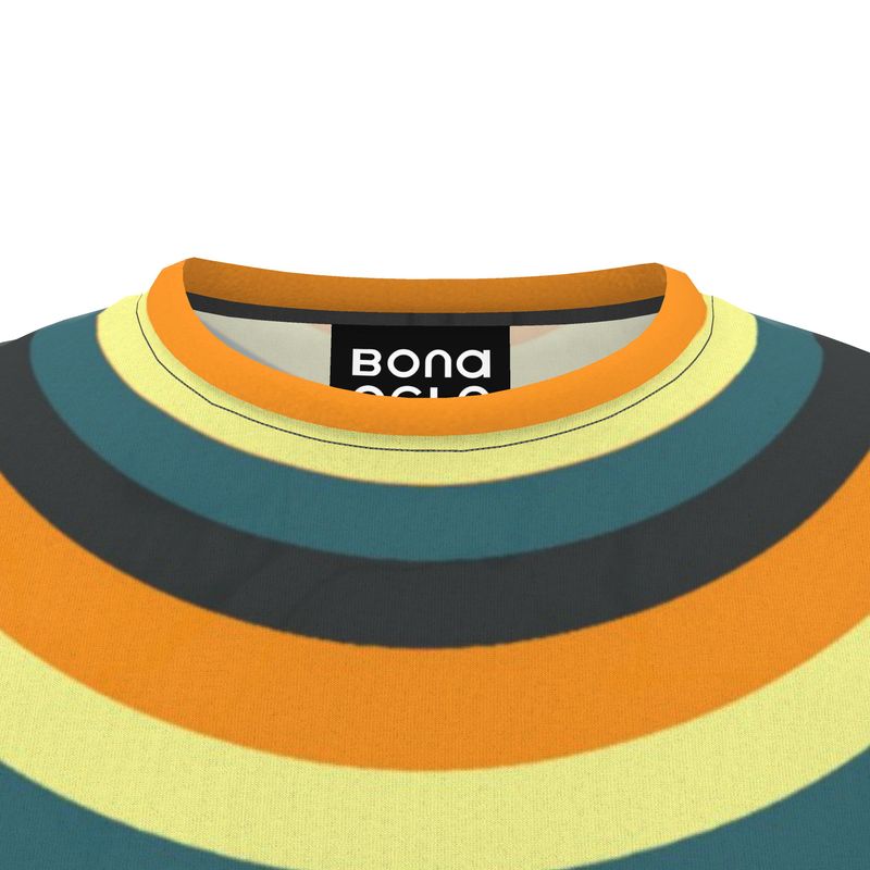 All Over Print T Shirt in Circles Orange