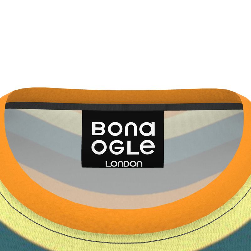 All Over Print T Shirt in Circles Orange