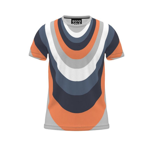 All Over Print T Shirt in Drape Gray Coral